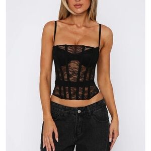 I'm Irreplaceable Lace Bustier Black